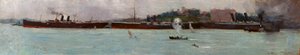 Üç gemi, Circular Quay by Arthur Streeton
